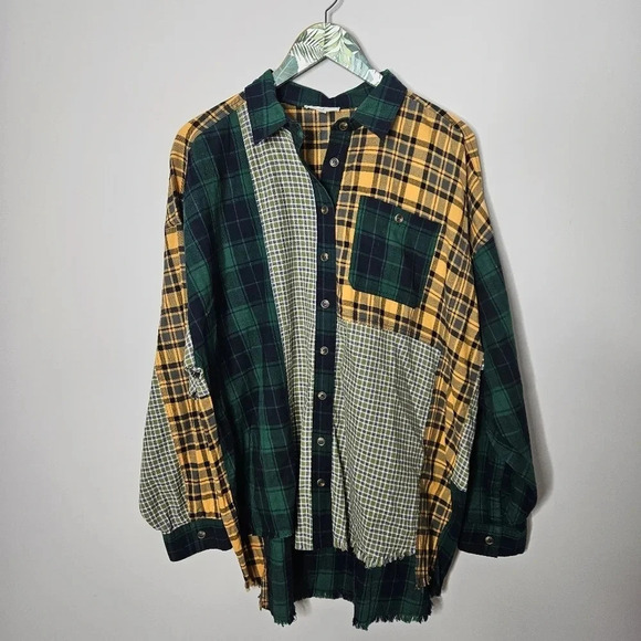 New! Easel Mix N Match Plaid Print Button Down Shirt S - Picture 11 of 11